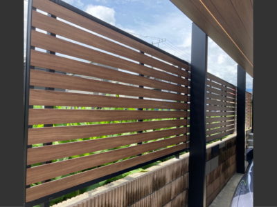 木調目隠しフェンス施工例