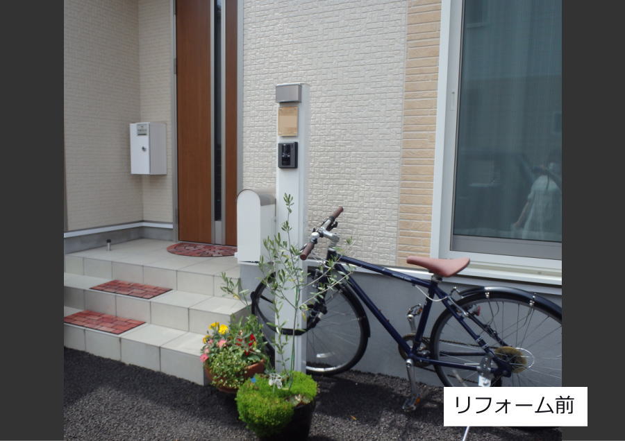 神奈川県厚木市　建売住宅外構リフォーム　アスファルトからおしゃれな外構に9