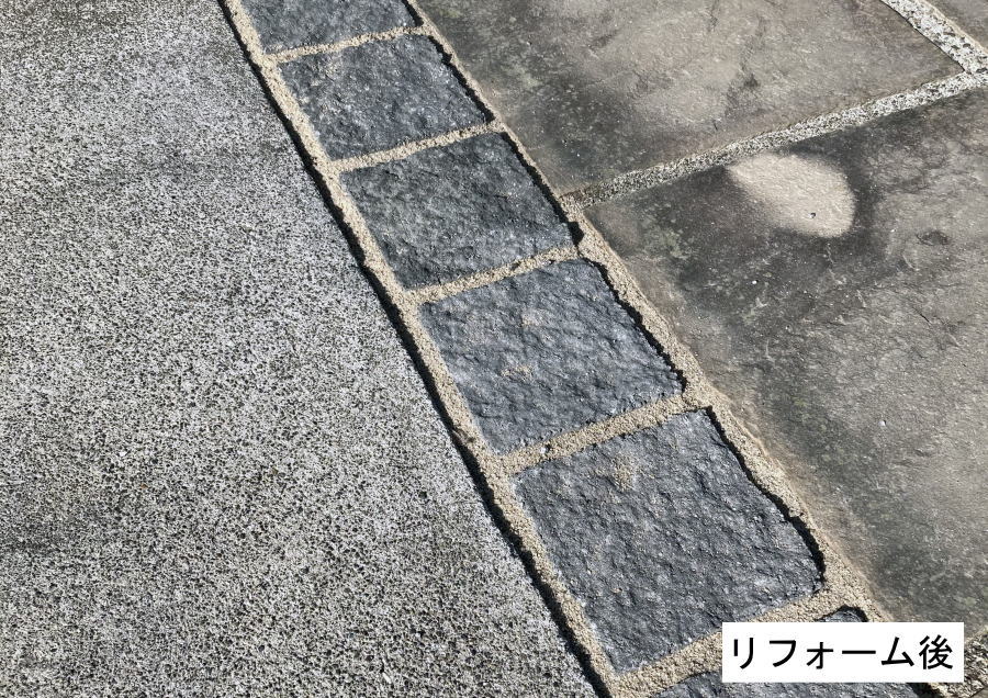 神奈川県厚木市　機能門柱リフォーム　立水栓　土間玉竜から変更4