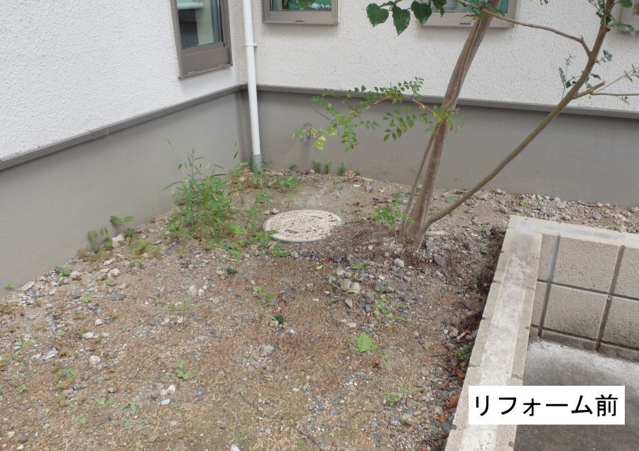 神奈川県厚木市　機能門柱リフォーム　立水栓　土間玉竜から変更7