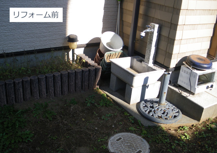神奈川県　木製デッキリフォーム　人工木デッキ　ガーデンルーム施工例5