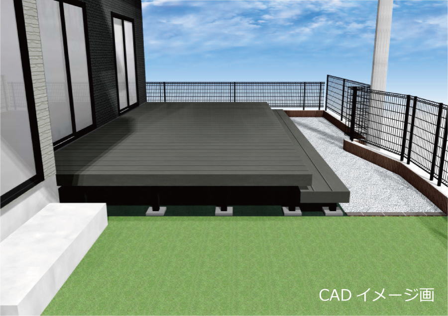 外構工事　イメージ画　CAD　神奈川県厚木市