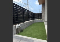 人工芝 メモリーターフ(ユニオンビズ) 庭工事施工例-I様邸