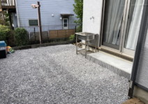 白砂利・犬走り 神奈川県庭工事施工例 リフォーム施工例