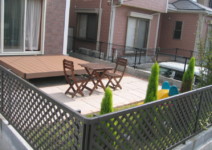 *コンクリート平板>>アクシアトラッド(SBIC)*人工木デッキ 庭工事施工例 神奈川県 人工芝施工例 人工木デッキ施工例 テラスタイル施工例1